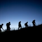 silhouette of people